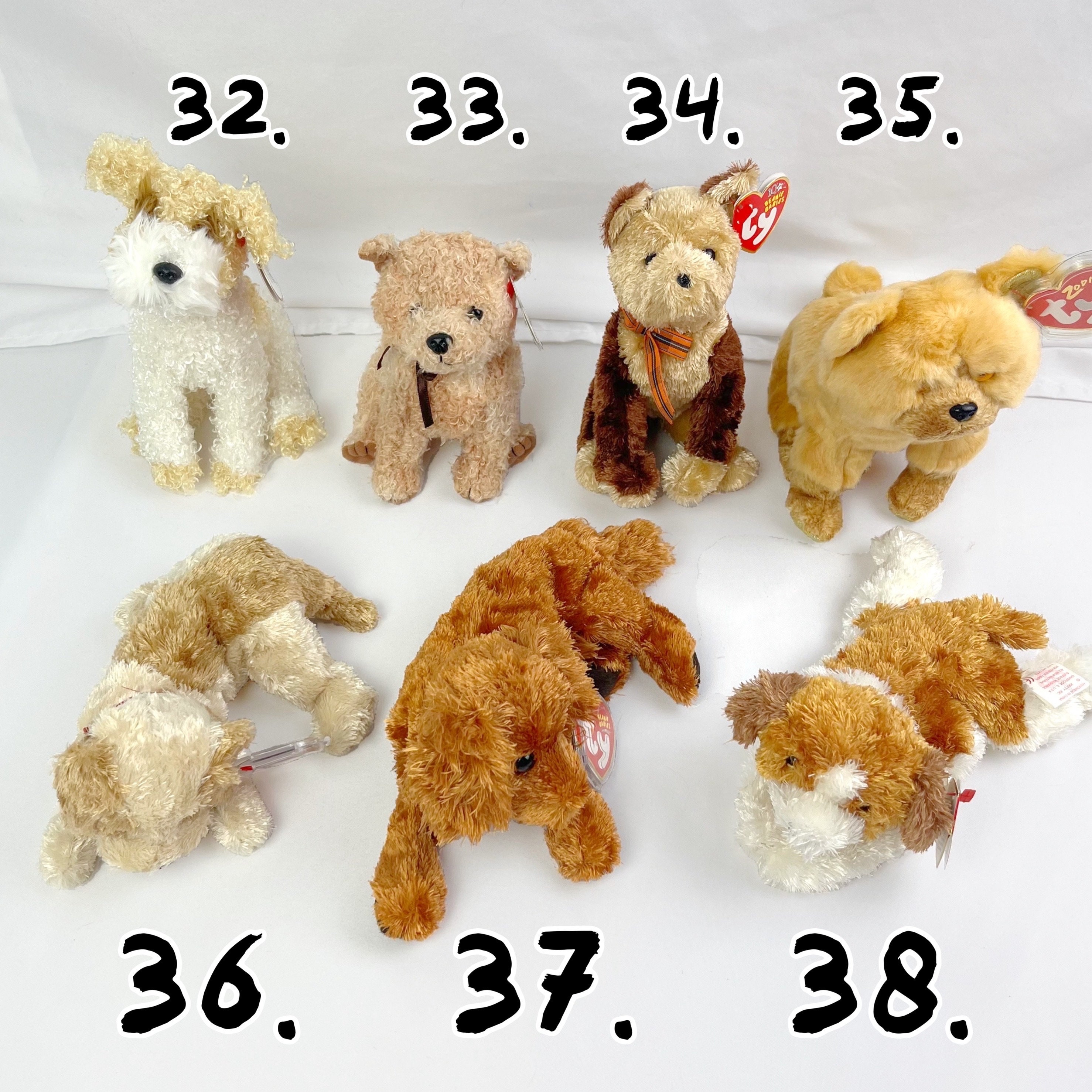 犬のビーニーベイビーズ / 犬の赤ちゃんぬいぐるみセット / 80年代～90
