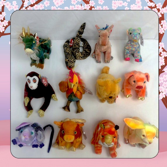 Chinese Zodiac Birthday Beanie Babies / Astrology Sign Etsy
