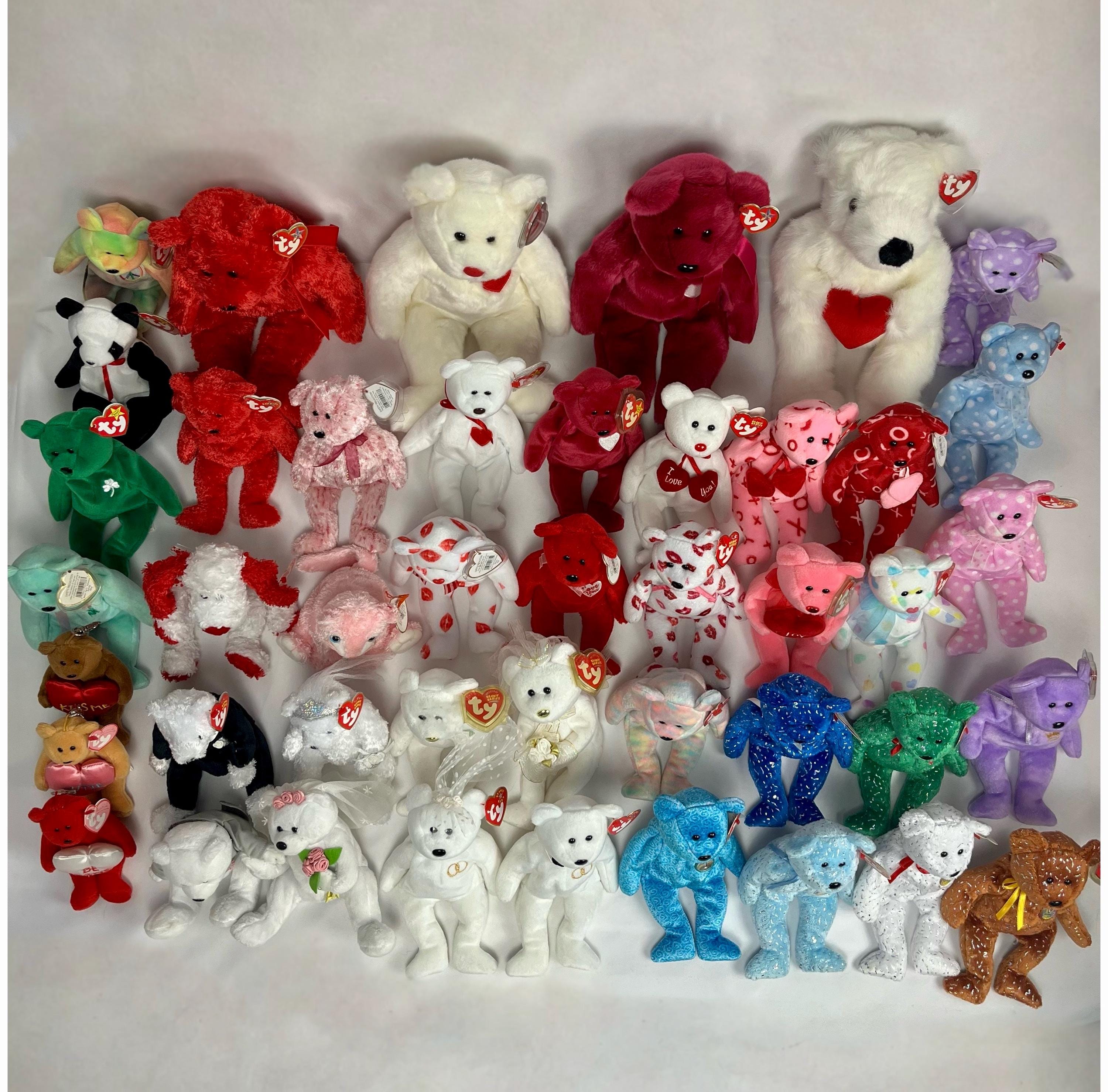 Anniversary Love Beanie Babies Lot Valentines Day Marriage 10th