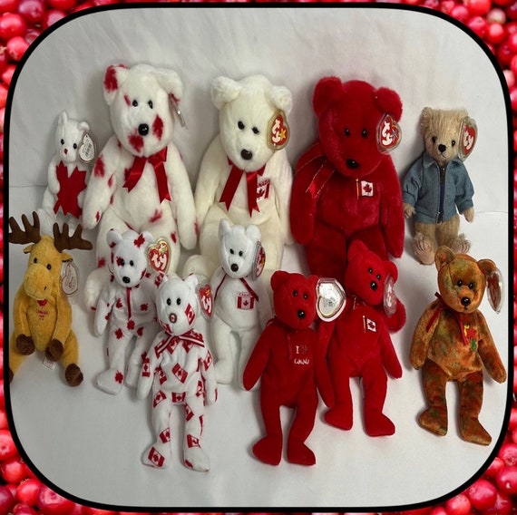 Canada Beanie Babies / Canadian Baby Bundle Lot / 80s 90s