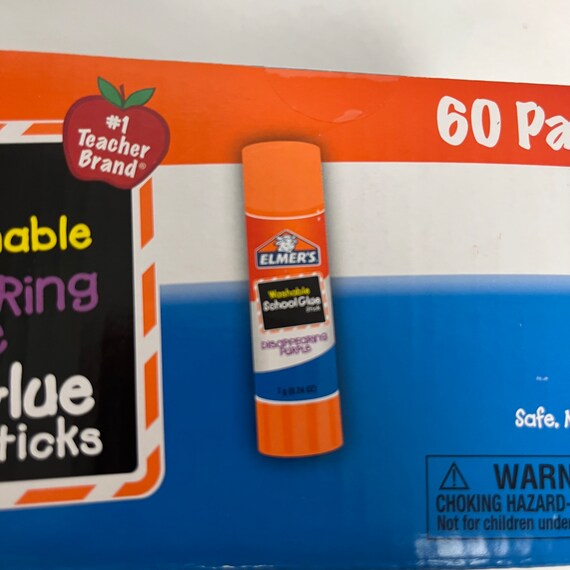 Elmer's Washable School Glue Sticks, Disappearing Purple, Pack of 60