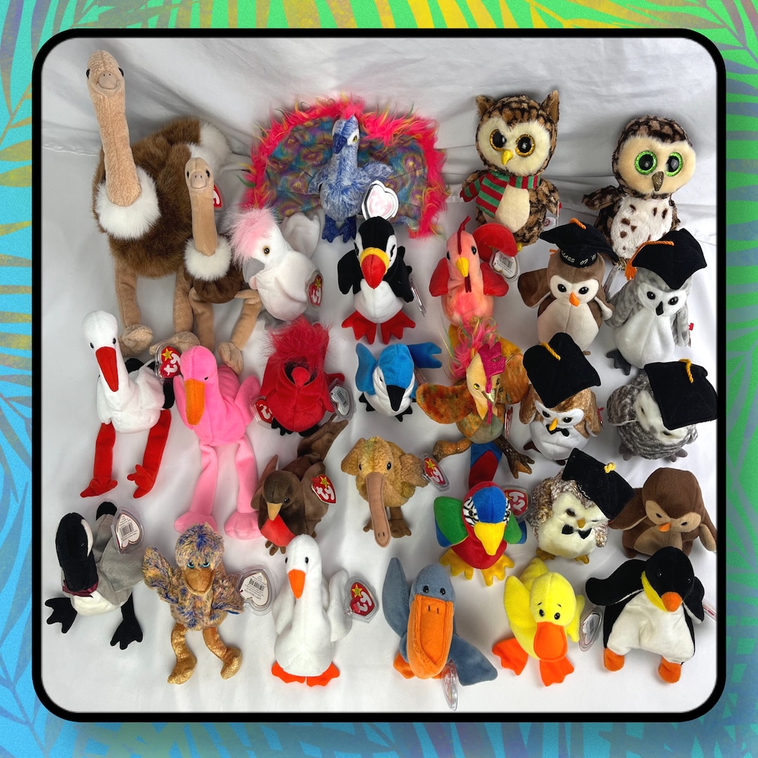 Birds Beanie Babies / Bird Baby Bundle Lot / 80s 90s Collectible