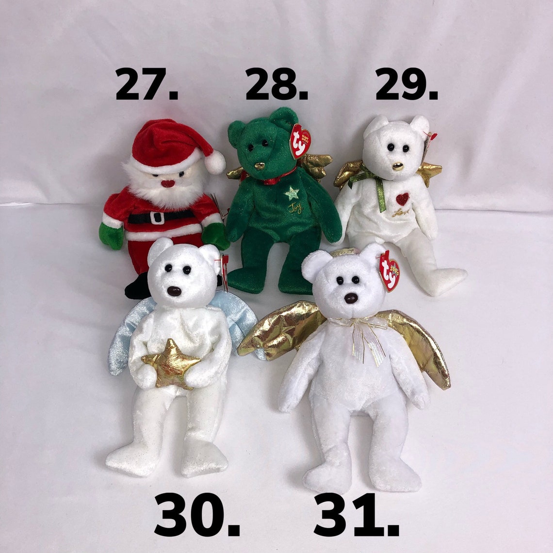 Rare Holidays Beanie Babies Bundle Lot / Seasons Christmas Etsy