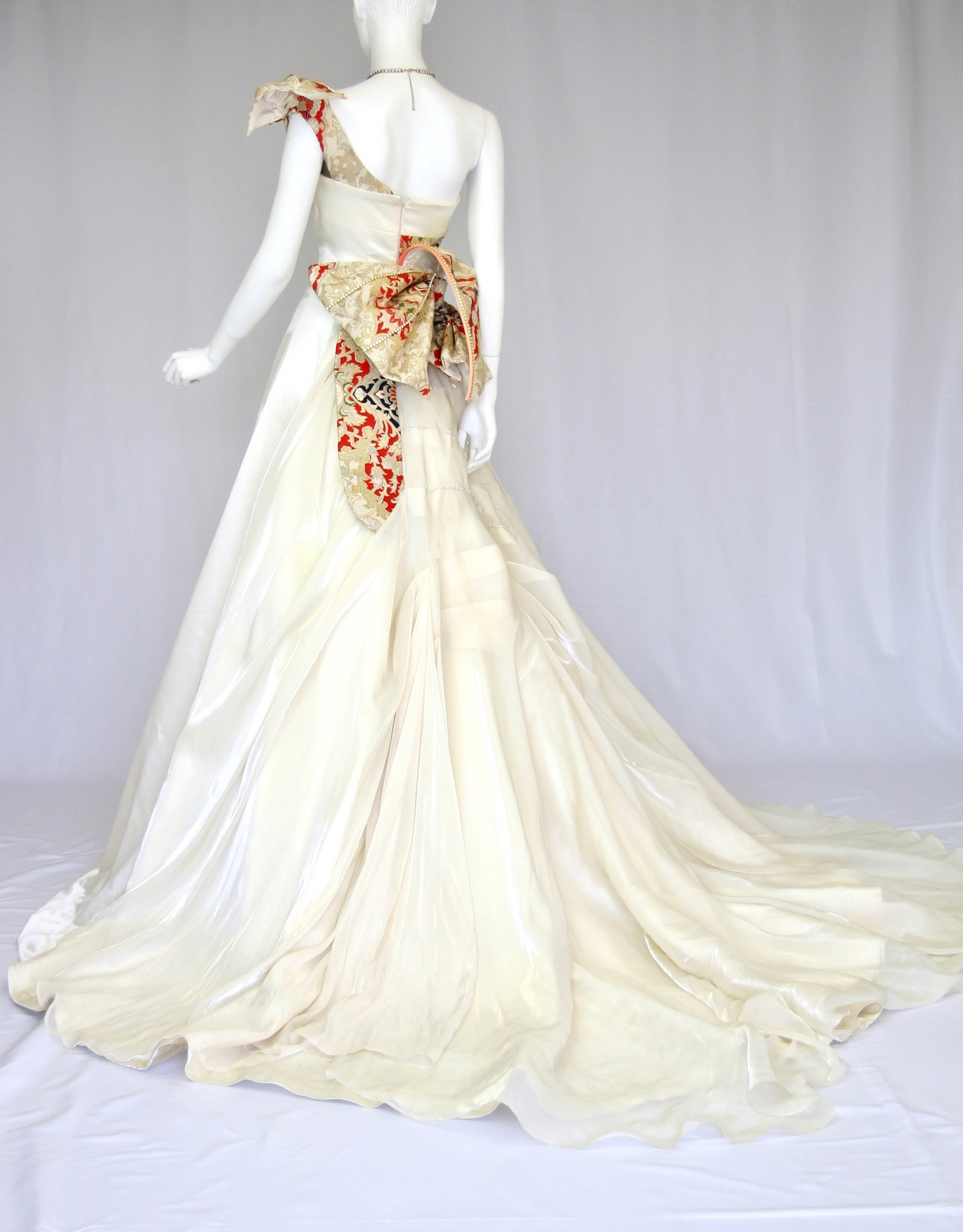 Obi Kimono Dress Wedding Dress, Bridal Dress (15-02006 Obi Kimono Dress Wedding Dress, Bridal Dress (15-02006