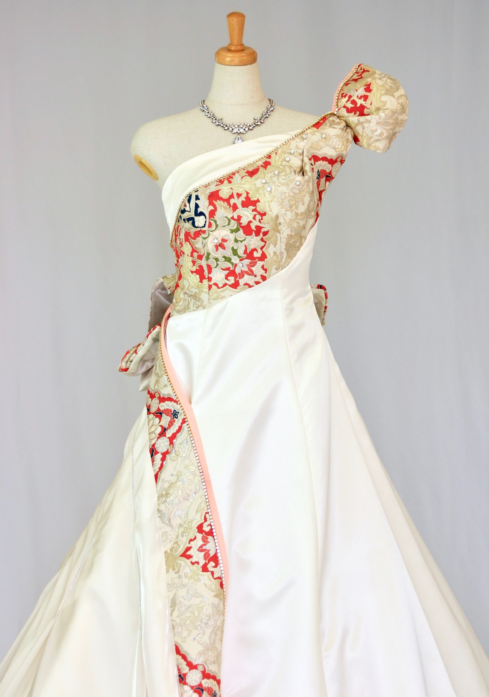 Obi Kimono Dress Wedding Dress, Bridal Dress (15-02006 Obi Kimono Dress Wedding Dress, Bridal Dress (15-02006