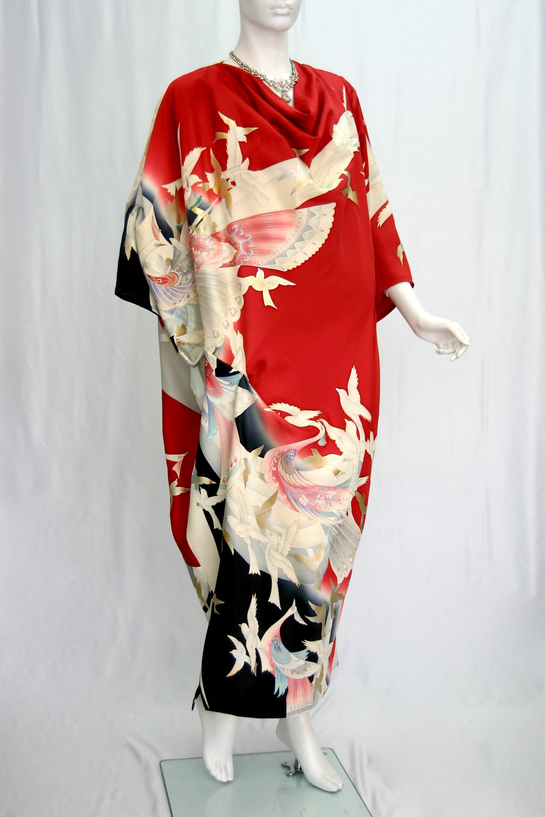 Kimono Dress, Japanese Dress, Formal Dress Using Kimono Furisode for ...