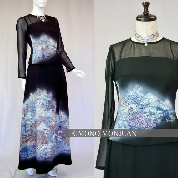 green emerald velvet dress Frida 3-in-1 modular Kimono Dress Set  Misendy