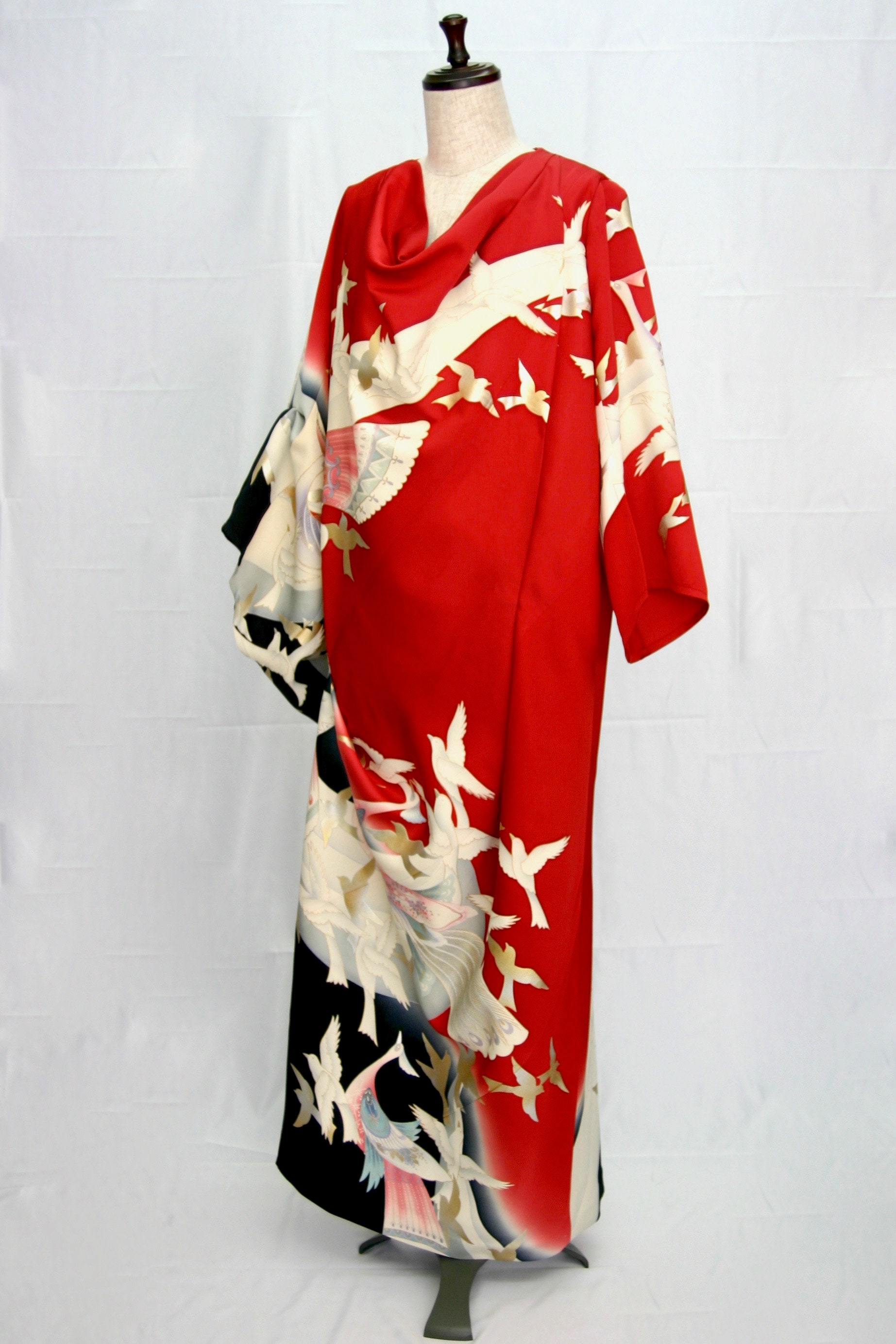Kimono Dress, Japanese Dress, Formal Dress Using Kimono Furisode for ...