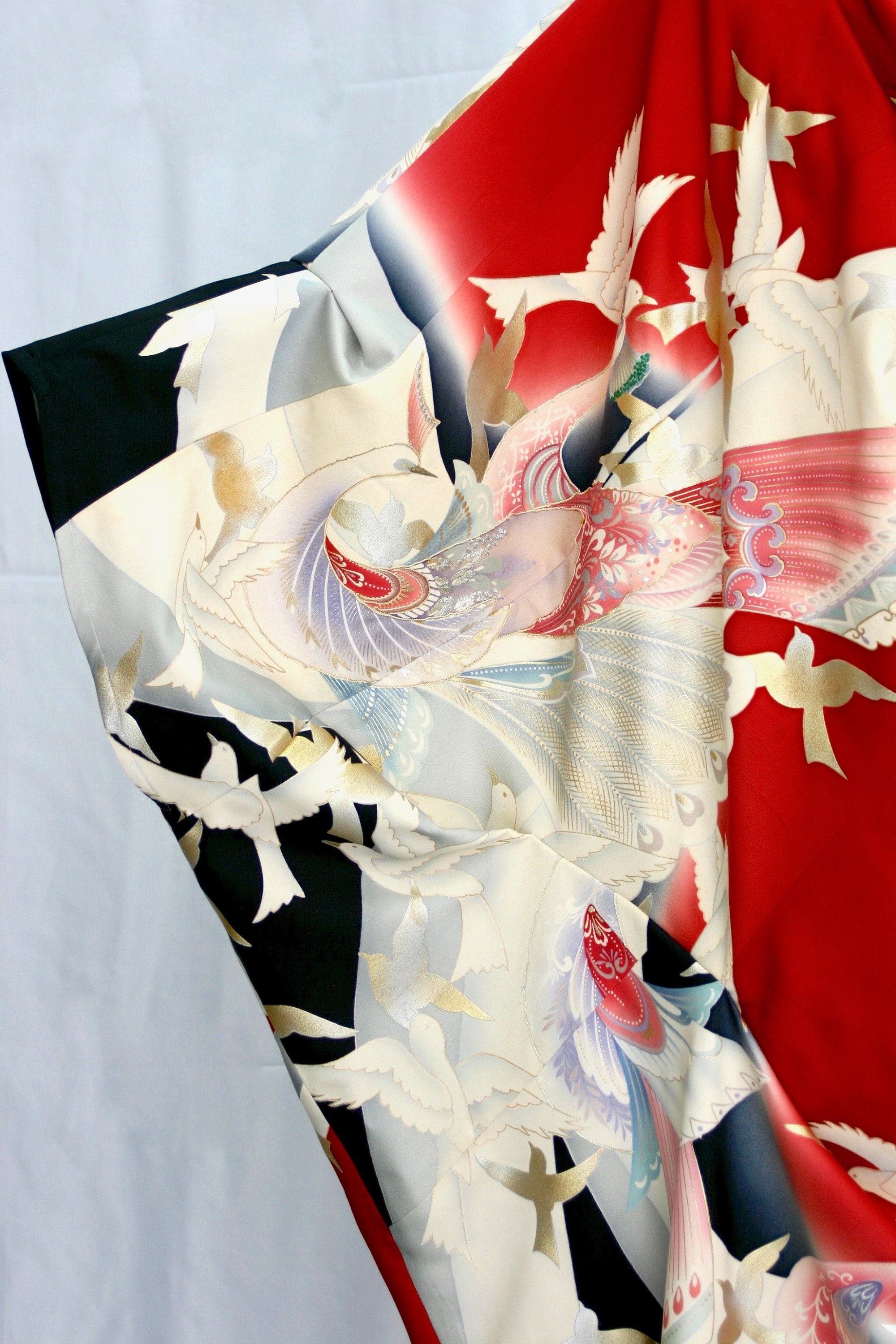 Kimono Dress, Japanese Dress, Formal Dress Using Kimono Furisode for ...