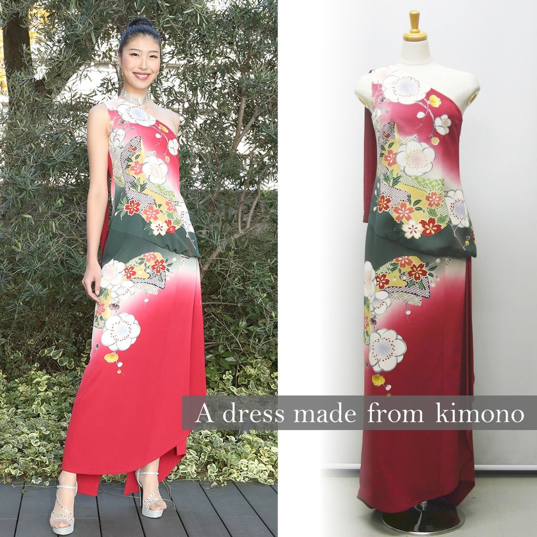 Kimono Dress Party Dress15-02088 - Etsy Canada