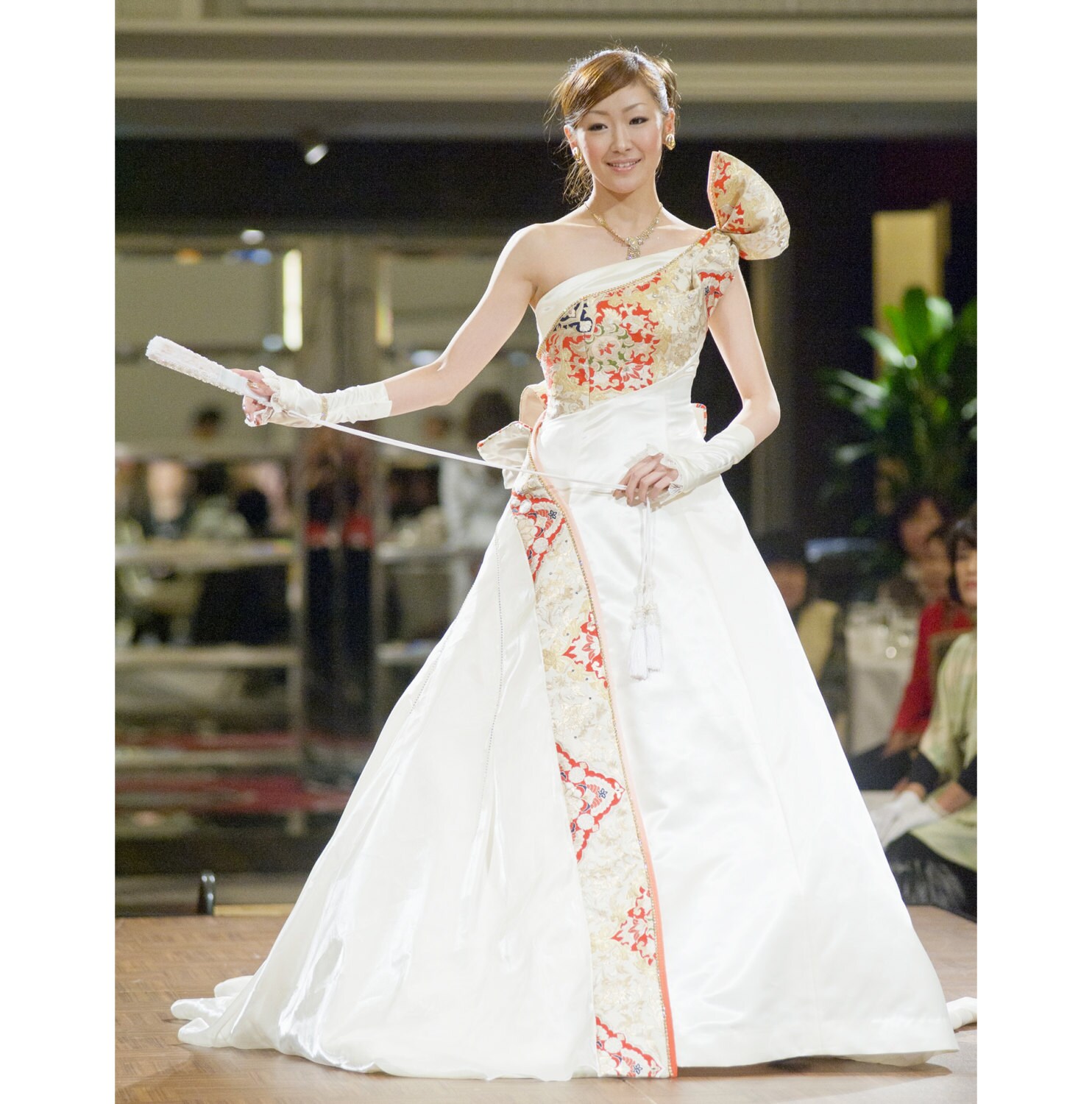 Obi Kimono Dress Wedding Dress, Bridal Dress (15-02006 Obi Kimono Dress Wedding Dress, Bridal Dress (15-02006