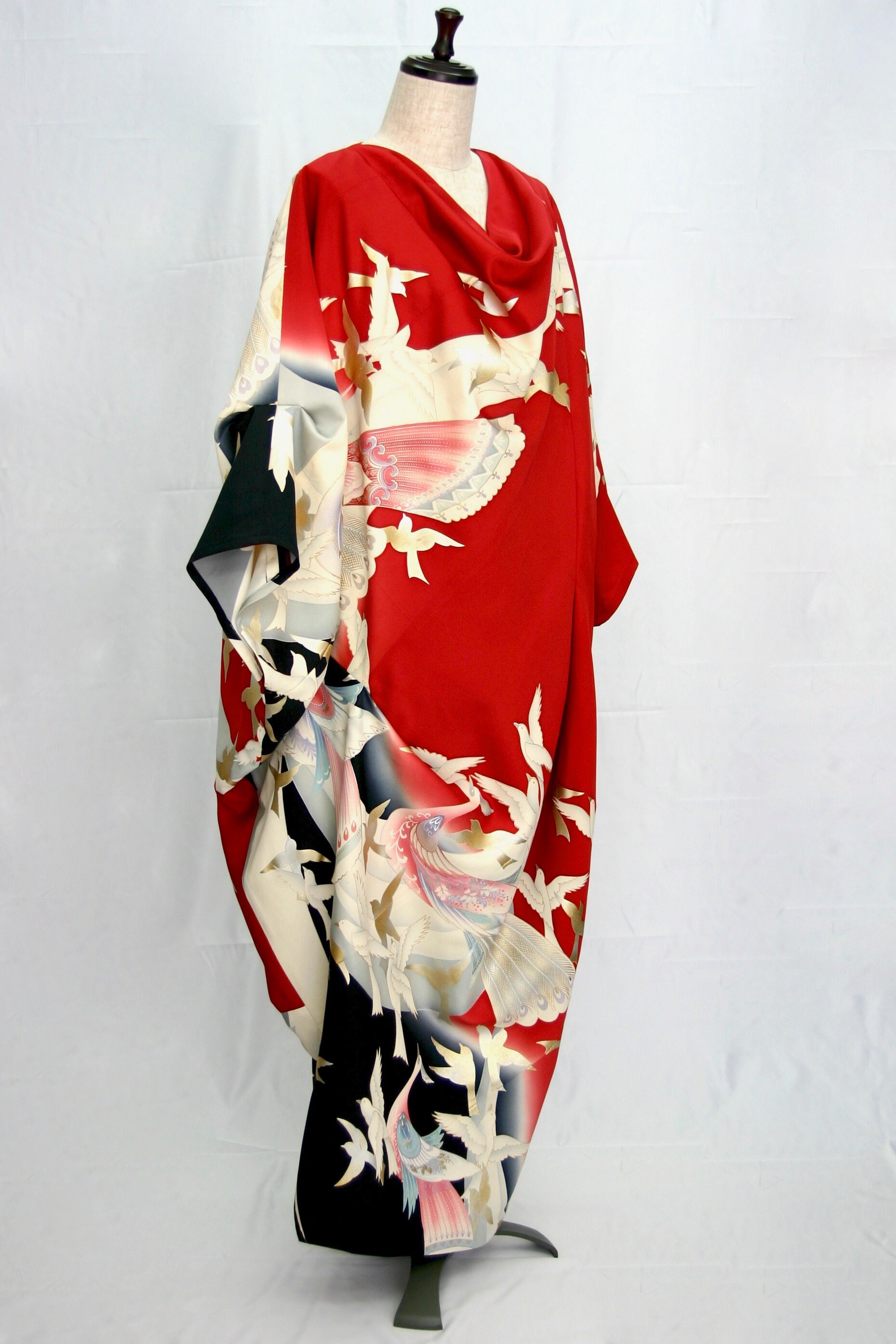 Kimono Dress, Japanese Dress, Formal Dress Using Kimono Furisode for ...