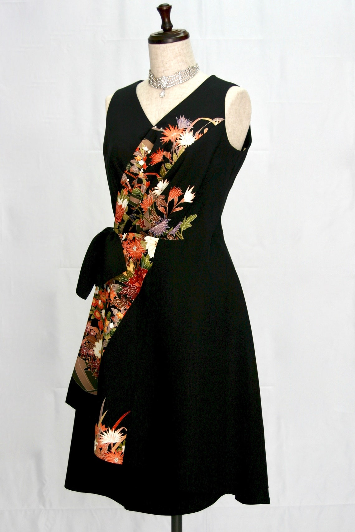 Wrap Dress, Kimono Dress, Japanese Dress, Formal Dress Using Kimono