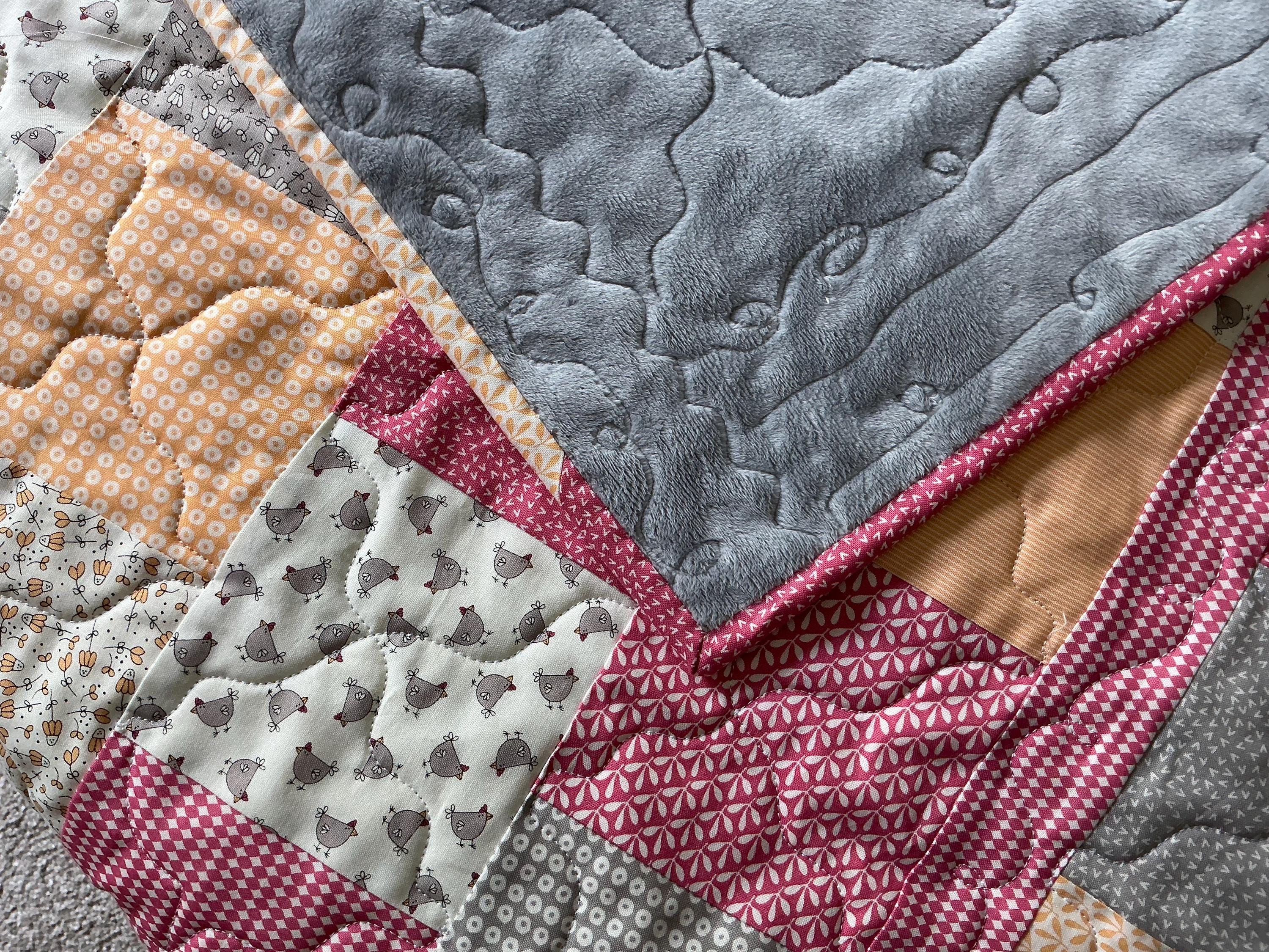 Moda Spring Chicken Handmade Baby Quilt, Baby Blanket (34 X 44 Inches), Spring Chicken ...
