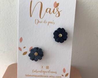 Duo de pin's en fleur