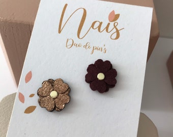 Duo de pin's en fleur