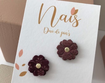 Duo de pin's en fleur