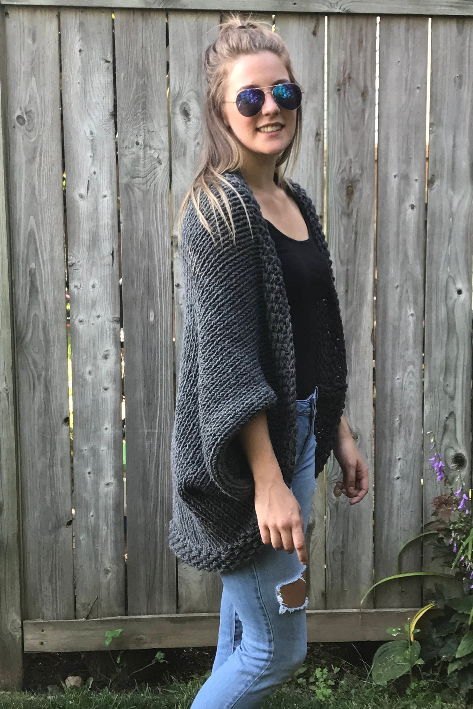 Knit Blanket Sweater Etsy Canada