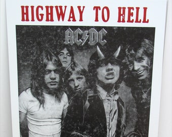 AC/DC Concert Poster 1979 Tour New Zealand Highway to Hell Tour  14x22