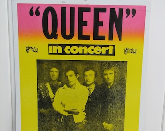 Vintage Queen Concert Poster, 1980 Tour, Madison Square Garden  14x22