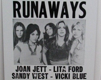 Joan Jett Bomp Records Party Handbill Event Poster The Runaways