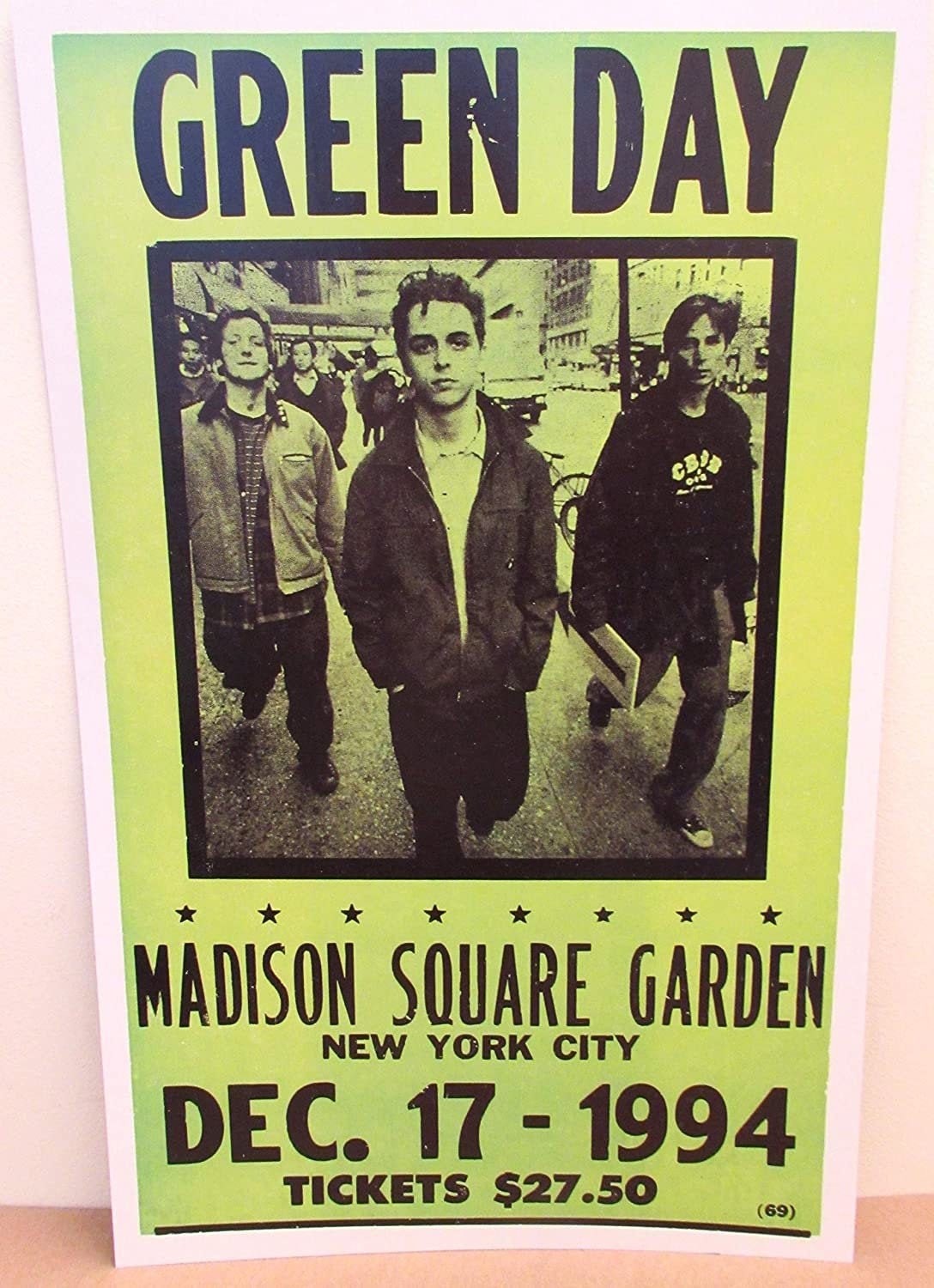 Vintage Green Concert Poster 1994 Billie Joe Armstrong Etsy