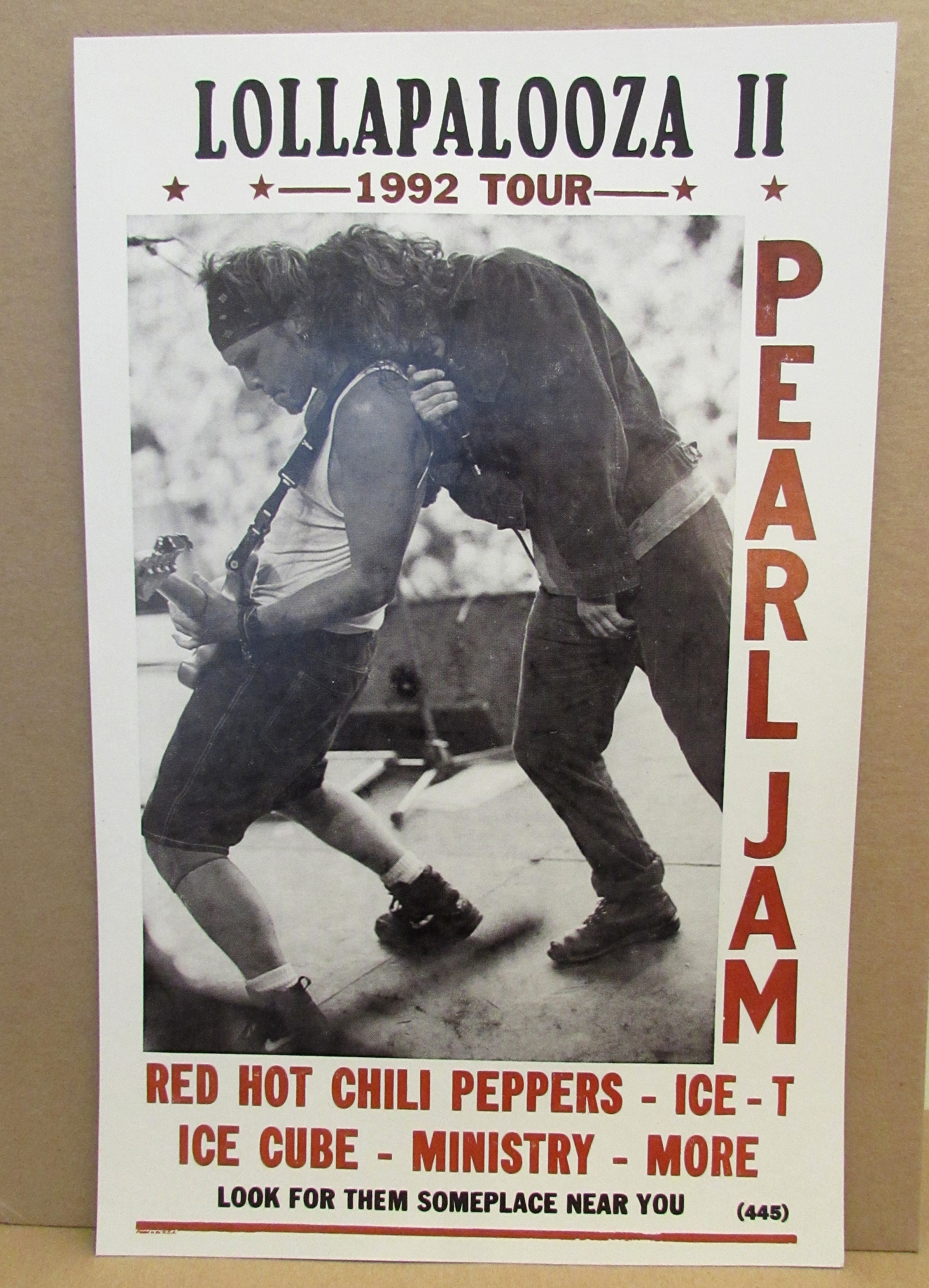 Discover Vintage Lollapalooza 1992 Concert Poster Red Hot Chili Peppers Premium Matte Vertical Posters