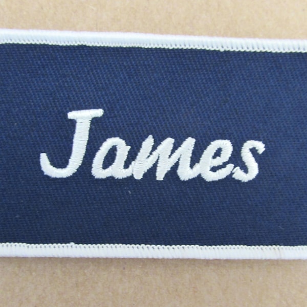 Name James Patch Sewn uniform personal patch EMBROIDERED