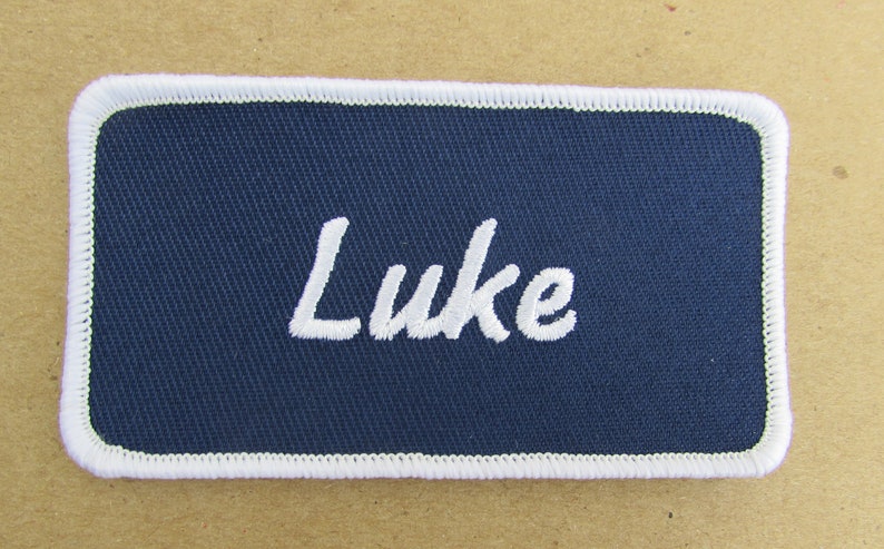 Name Luke Patch Sewn uniform personal patch EMBROIDERED image 1