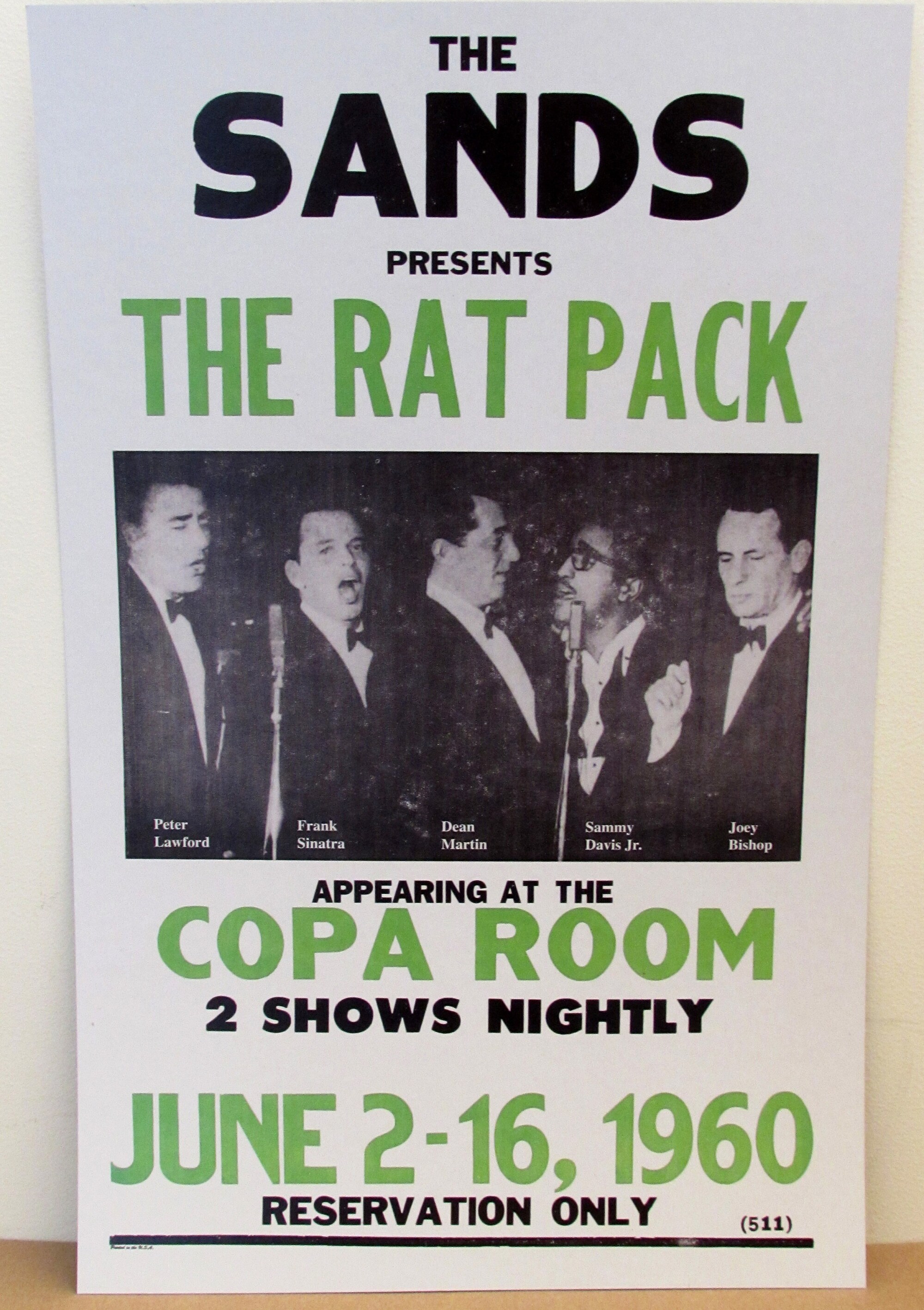 Sinatra Rat Pack Poster Sands COPA Sinatra Sammy Davis Dean Martin 1960 Premium Matte Vertical Posters