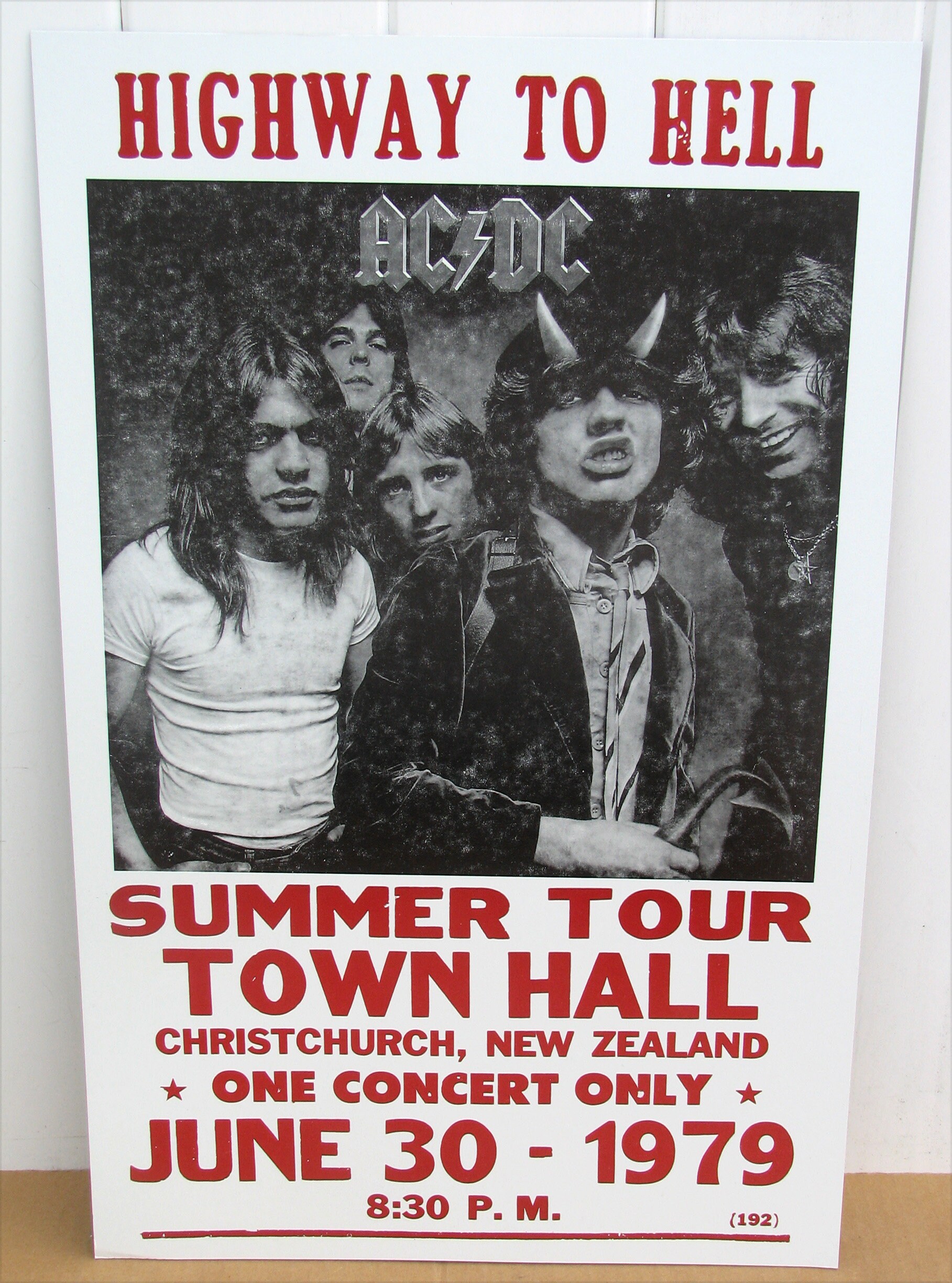 AC/DC Concert Poster 1979 Tour New Zealand Highway to Hell Tour 14x22 ...