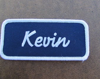 Name Kevin Patch Sewn uniform personal patch EMBROIDERED
