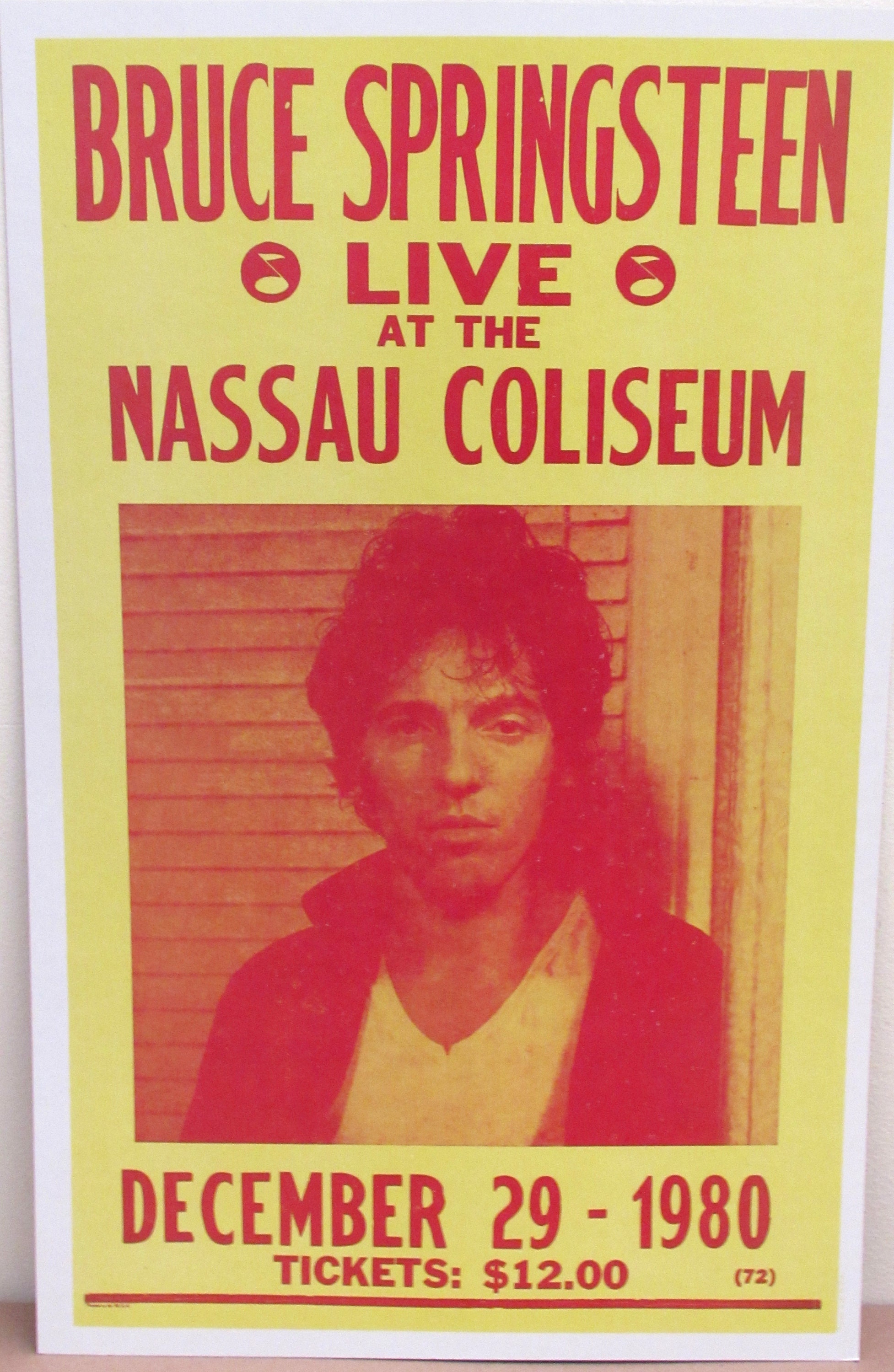 operatie Katholiek twist Bruce Springsteen Concert Poster 1980 Nassau Coliseum NY - Etsy