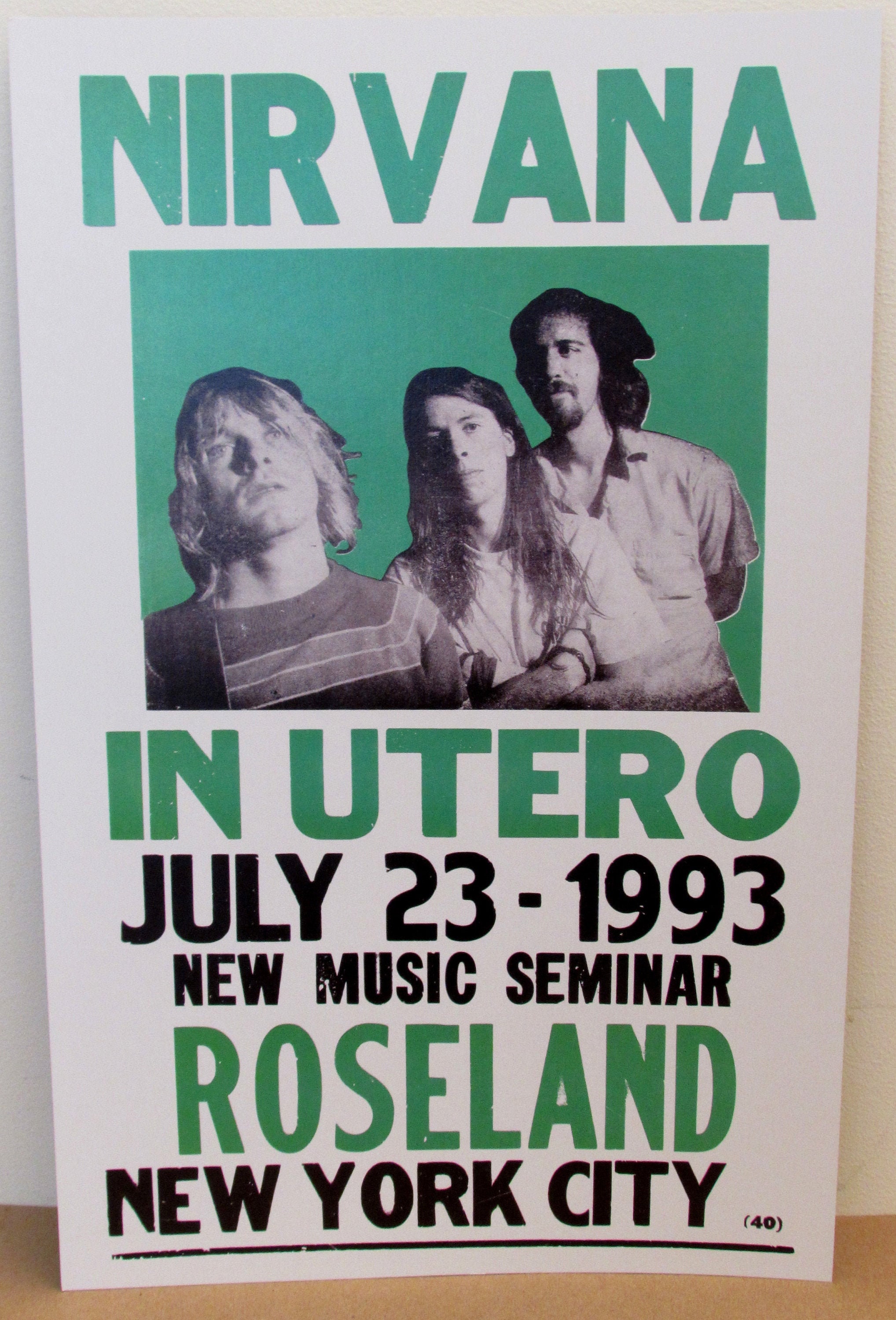 NIRVANA IN UTERO VINTAGE ORIGINAL BIG LARGE ADV TEASER POSTER 1993 KURT  COBAIN