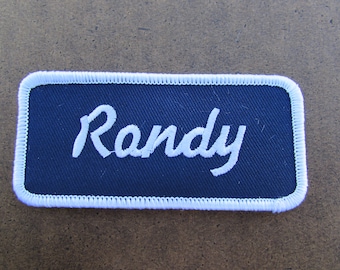 Name Randy Patch Sewn uniform personal patch EMBROIDERED