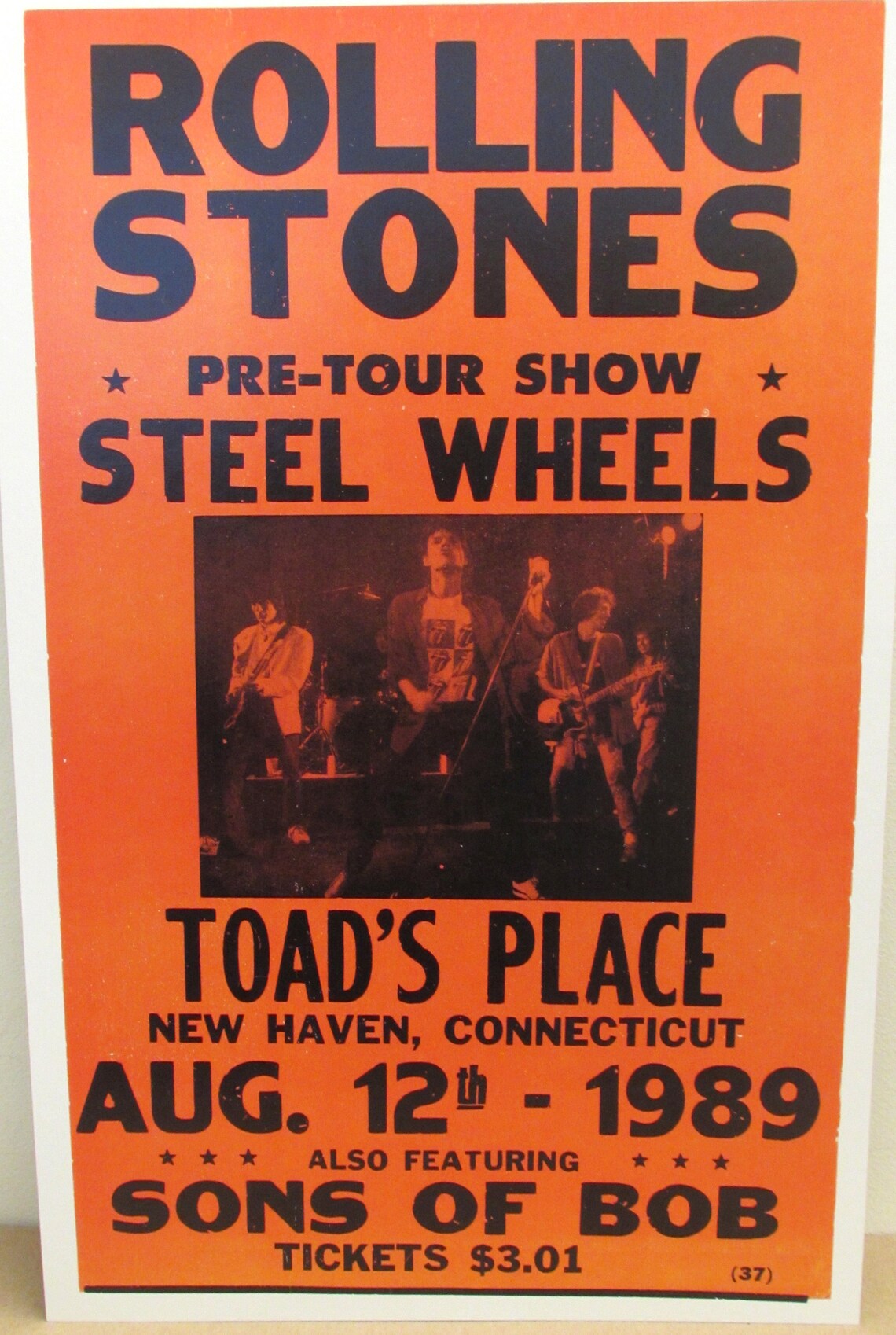 Vintage Rolling Stones Concert Poster Toads Place New Haven Etsy