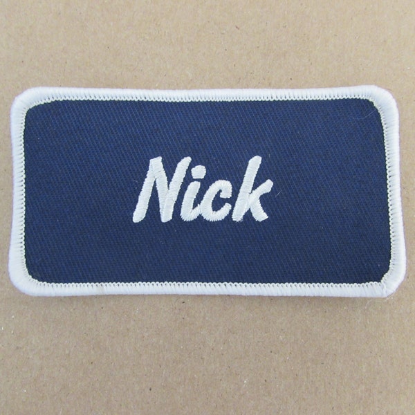 Name Nick Patch Sewn uniform personal patch EMBROIDERED