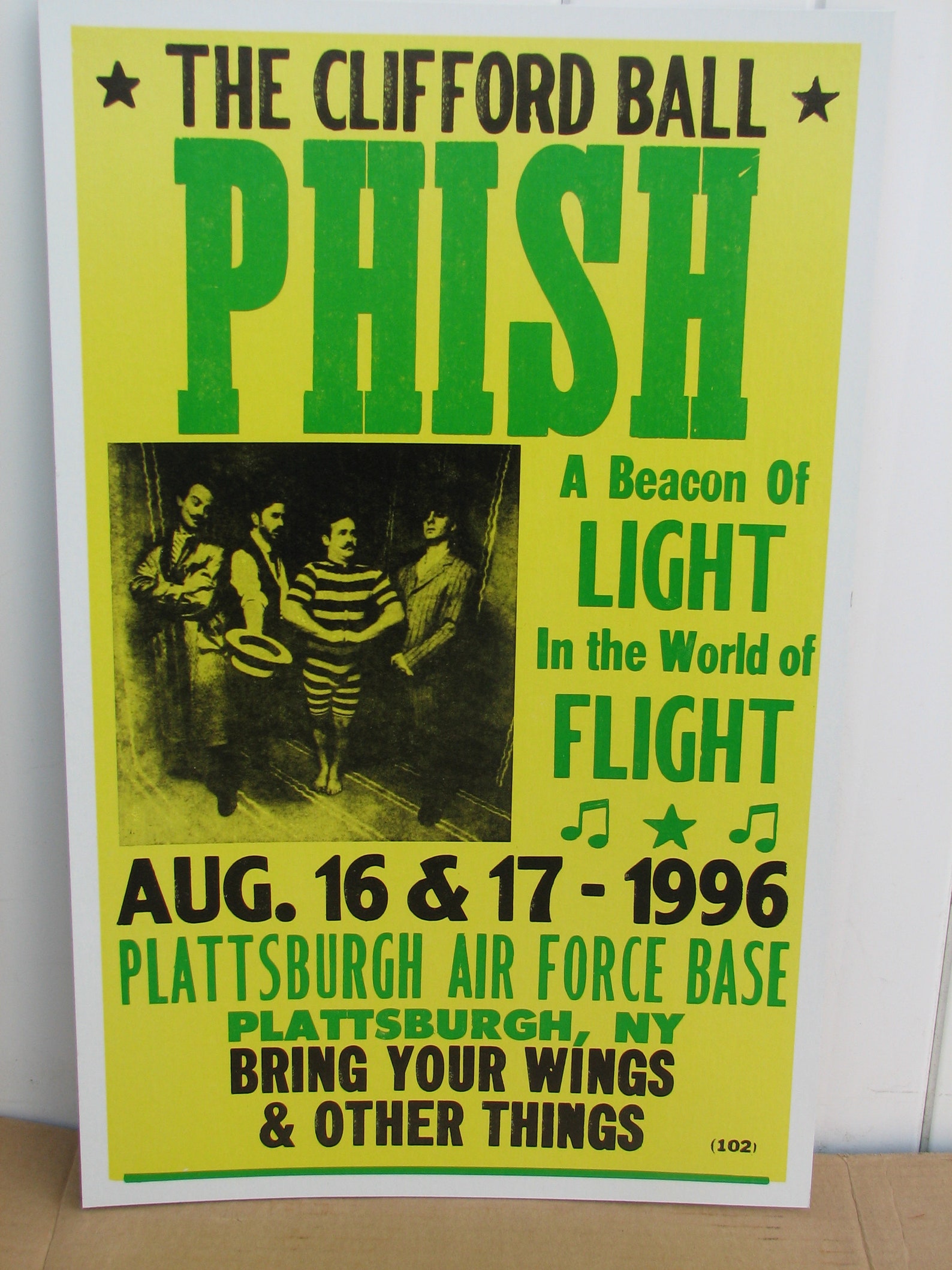 Vintage Phish Concert Poster, 1996, Plattsburgh, NY 14x22 Etsy