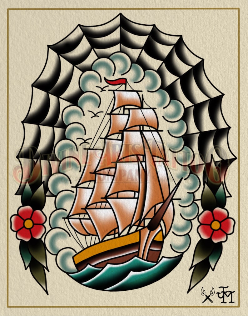 Clipper Ship Print Etsy