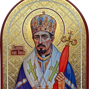 Byzantine Handmade Icon Replica of Blessed Ioan Suciu: A Meaningful Orthodox Gift for Home Decor and Church Displays