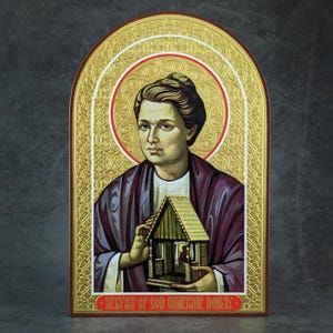 Byzantine Handmade Icon Replica:  Servant of God Catherine Doherty - Greek Orthodox Gift for Prayer Corners