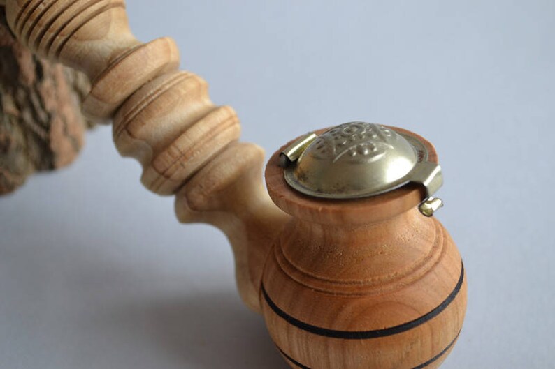 Wooden pipe for smoking with a lid Tobacco Pipes Etsy