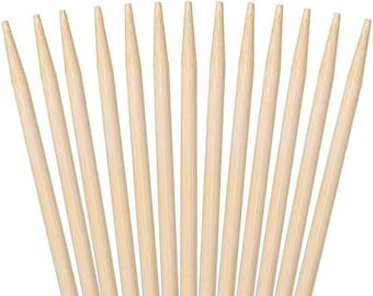 5-Zoll-Candy Apple Sticks-5mm dicke natürliche Semi Point Bambusstäbchen zum Grillen, Karamell-Bambusspieße für Corn Dog, Keks, Lollipop, Kabob, Grill