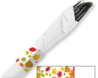 Cutlery Band Kraft Napkin Band 50-100 Self Adhesive Kraft Napkin Bands Napkin Bands Party Supply Self Adhesive Napkin Bands Tableware