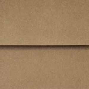 Peut inclure: Une enveloppe en papier kraft brun avec un rabat carr&eacute;.