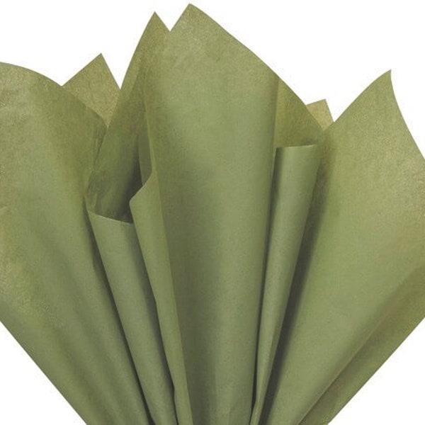 Olive Green Bulk Tissue Paper, Tissue Paper, Bulk Tissue Paper, Gift Wrapping, Packaging, Olive Green, Gift Packaging, Crafts Supply, Olive
