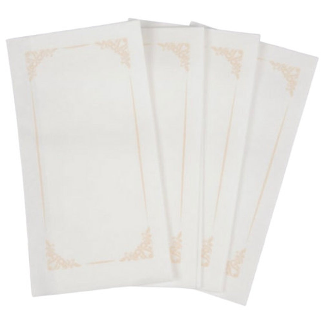 50 Gold Linen Feel Disposable Napkin, Wedding Napkins, Dinner Napkins ...