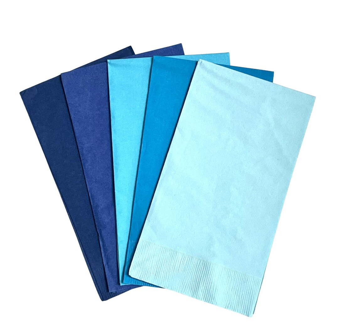 Blue Theme Party Lunch Napkins Dinner Napkins Lunch Napkins Etsy