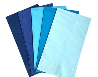 Blue Theme Party Lunch Napkins, Dinner Napkins, Lunch Napkins, Party Supply, Wedding Supply, Wedding, Party, Decorations, Decor, Tableware