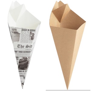 French Fry Treat Cups: 10oz/15oz Paper Snack Boxes